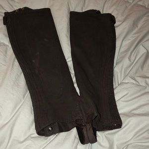 Brown half chaps